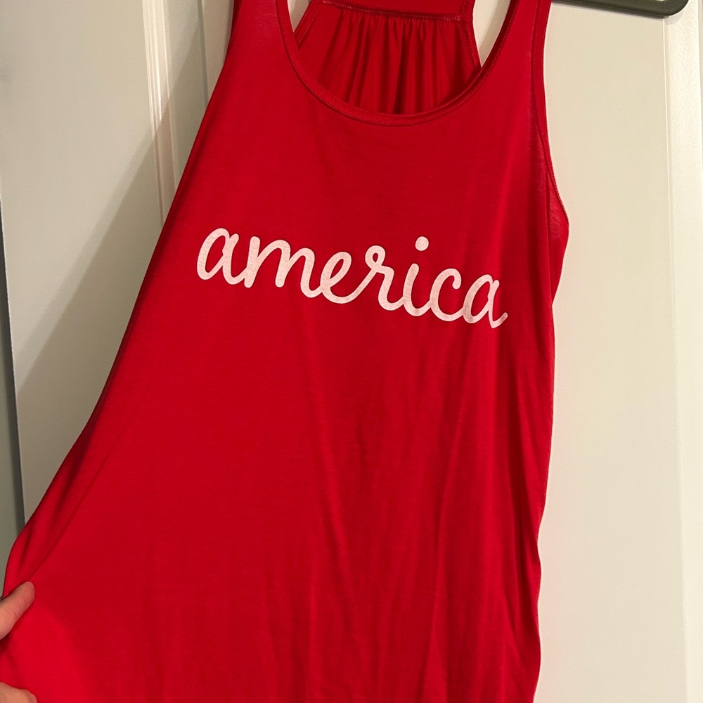Bella Canvas Red Graphic Tank Top